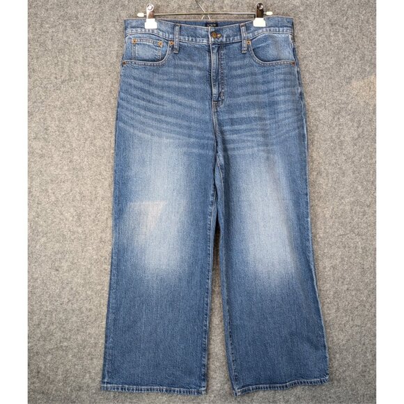 J.CREW Denim - J Crew Womens 31 Wide Leg Full Length Jeans Blue All Day Stretch Denim NWT